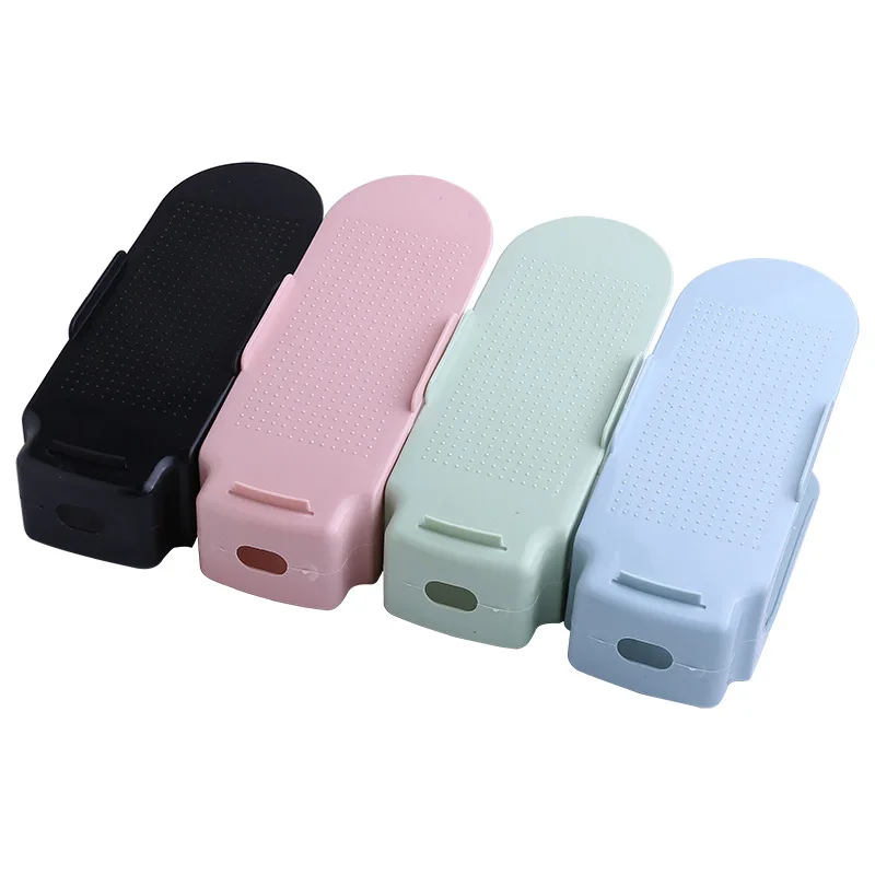 Двухуровневая стойка для обуви экономичная пластиковая уборки держатель