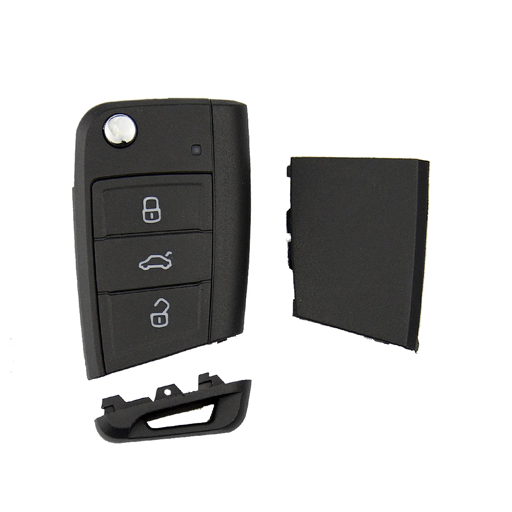 Чехол Okeytech для автомобильного ключа с 3 кнопками Skoda Octavia Volkswagen Passat Golf 7 MK7 Seat Polo и
