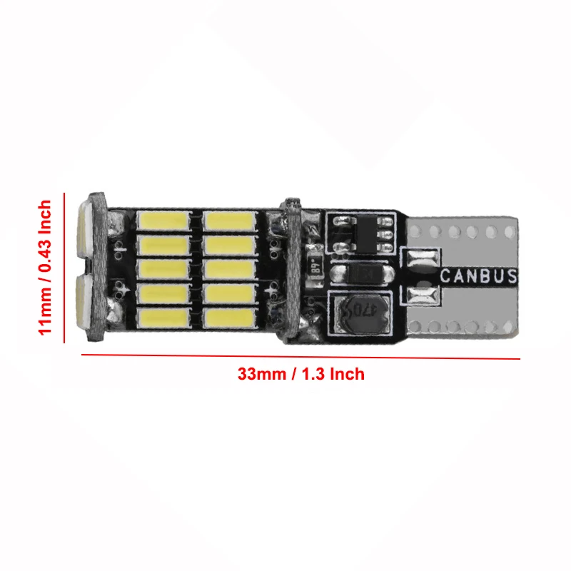 T10 Canbus светодиодный светильник s Лампа 194 W5W 4014 26 SMD без ошибок лампа для приборной