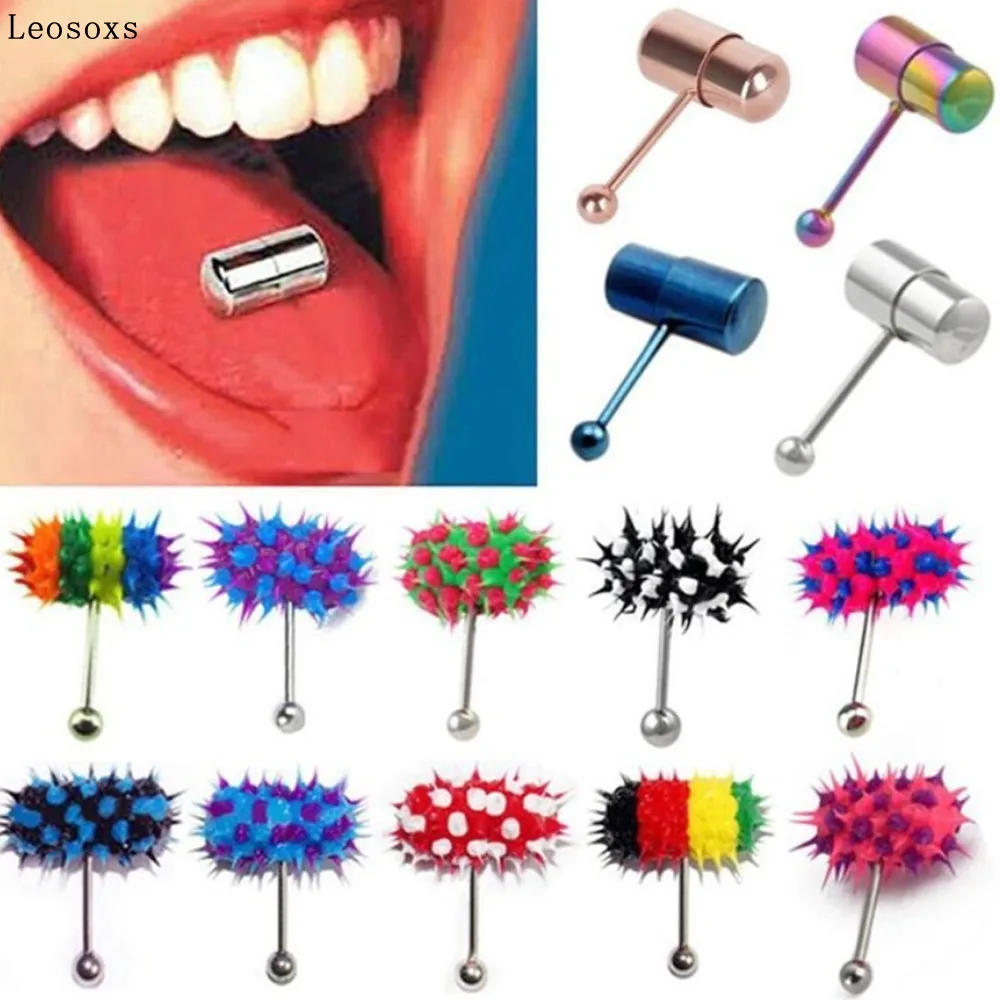 

Leosoxs 1 piece Europe and the United States selling vibrating tongue nail ring body puncture jewelry