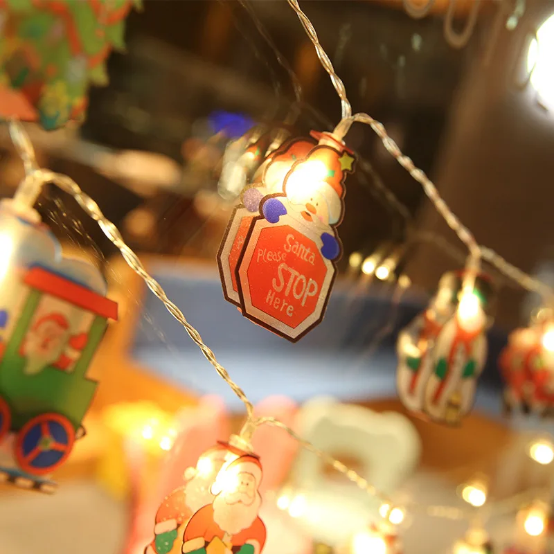 

Светодиодные Рождественские огни, Рождественский день, окно, батарейный ящик, маленькие фонари, украшение для спальни, сказочные огни, Рожд...