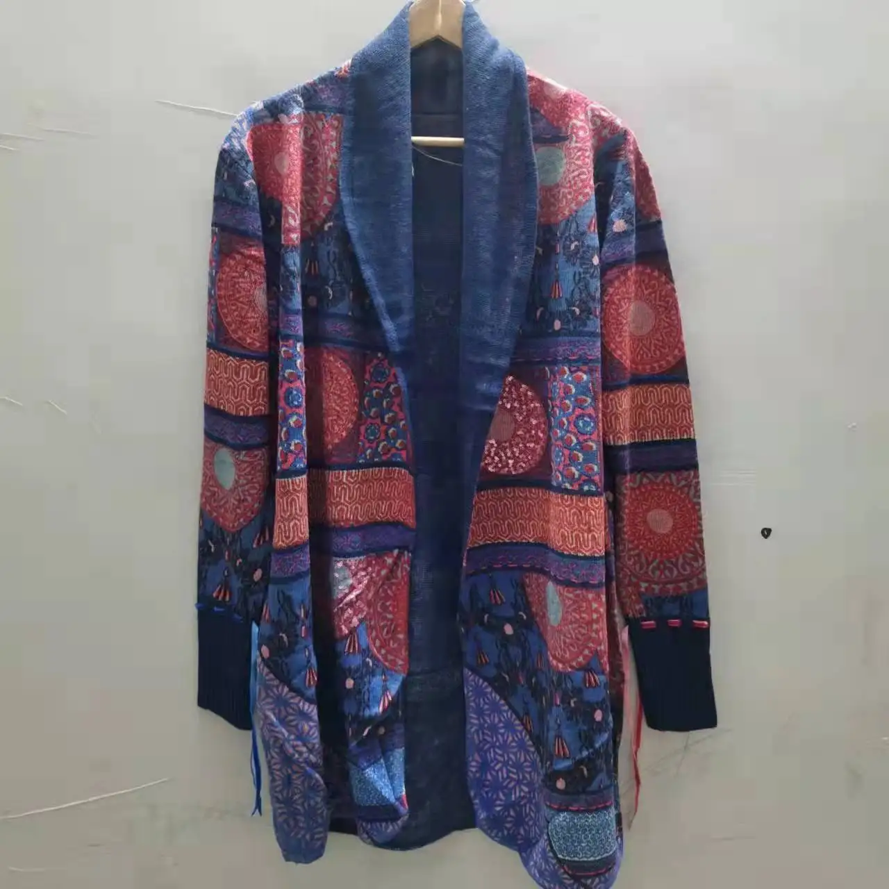 

Foreign trade Spain desigual new style ladies exotic silver fox wool knit cardigan special offer fashion sweater