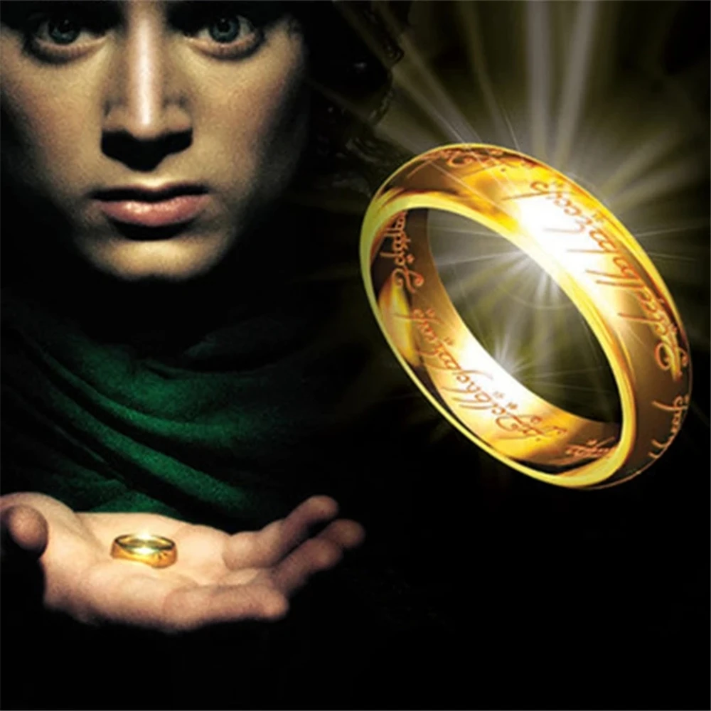

Fashion Classic Movie Characters Men Rings Women Charm Couple Jewelry Titanium Stainless Stee Magic Letter Gold Silver Color