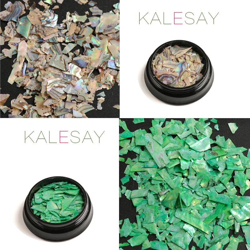 Японский дизайн ногтей Популярные ломтики морской ракушки раздавленные частицы