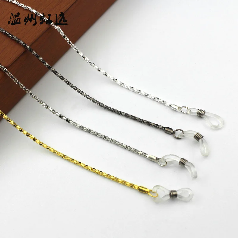 

Metal glasses chain Hollow glasses rope lanyard anti-skid anti-drop rope protective rope Adjustable eyes
