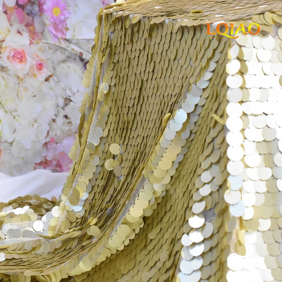 Новинка 45x125 см светильник с золотой вышивкой и блестками для свадебных