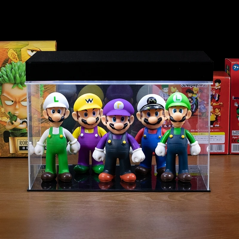 Figuras de acci&oacute;n de PVC Brosed Super Marioed para ni&ntilde;os, modelos de Marioed de 10cm, mu&ntilde;ecos coleccionables, regalos de cumplea&ntilde;os, 5 unids/lote-3