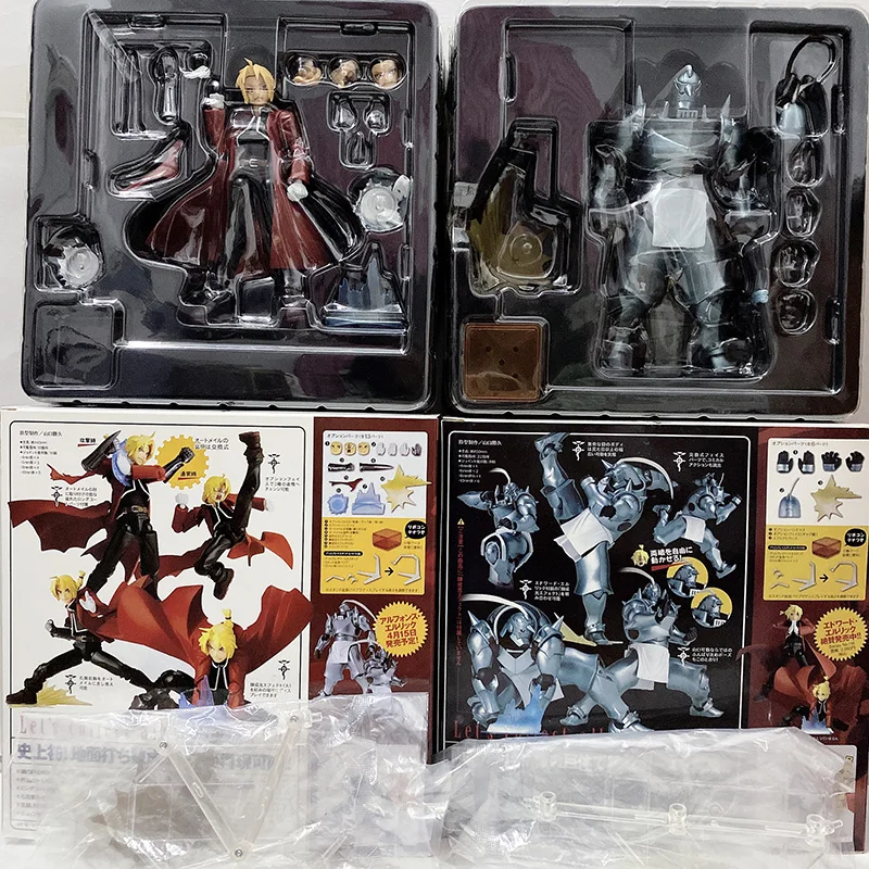 16 см Revoltech Yamaguchi No.116 Стальной алхимик Edward Elric No.117 Alphonse фигурку модель игрушки кукла