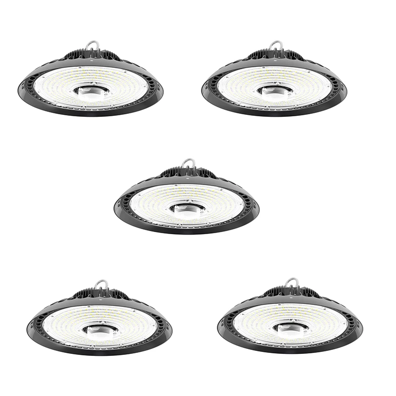 

Waterproof IP65 Slim Super Bright Commercial Bay Lighting 5pcs 100w 150w 200w 170lm/W Microwave Sensor UFO LED High Bay Light