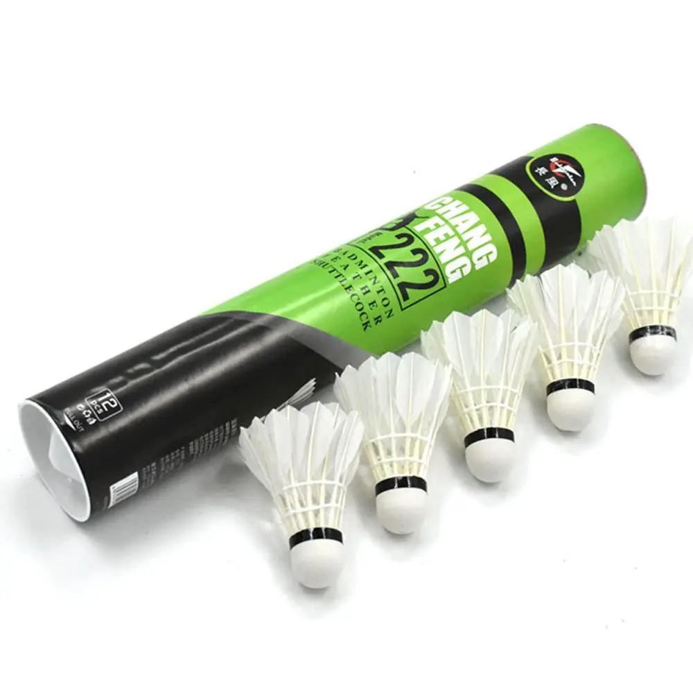 

12Pcs/Set N06 Duck Feather Feather Shuttlecock Foam Ball Head White Badminton for Outdoor Primary Training Amateur Activities