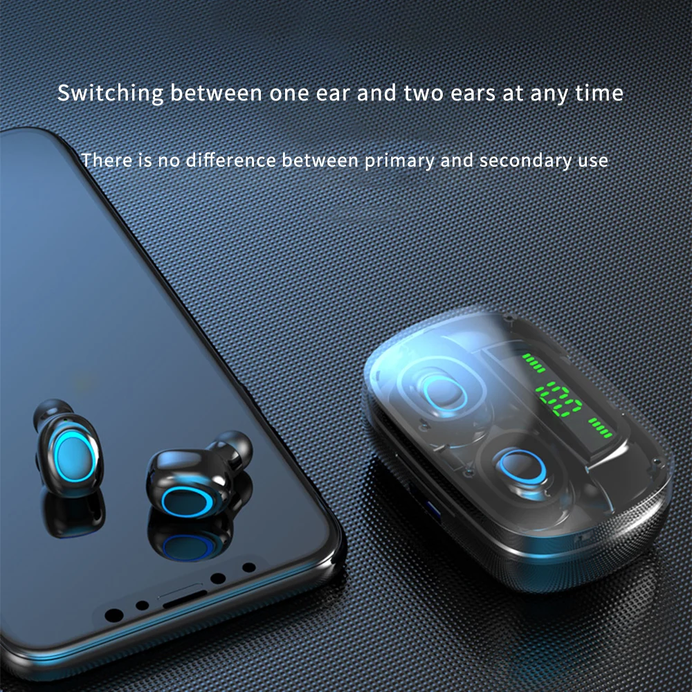 KISSCASE S11 наушники вкладыши TWS с 5 0 bluetooth отпечатков пальцев Сенсорный 9D игровая