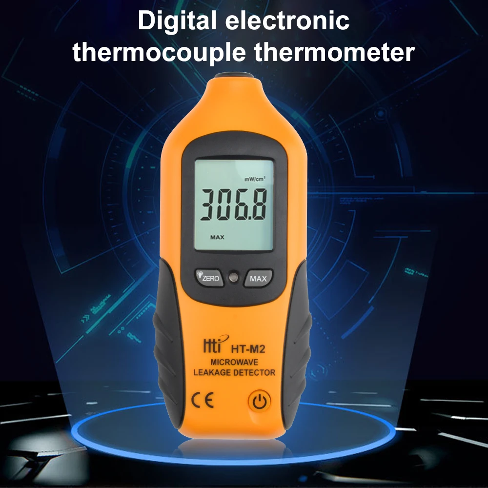 HT-M2 High Precision Microwave Leakage Detector LCD Display Digital Electronic Thermocouple Thermometer Tester 0-9.99mW/cm2