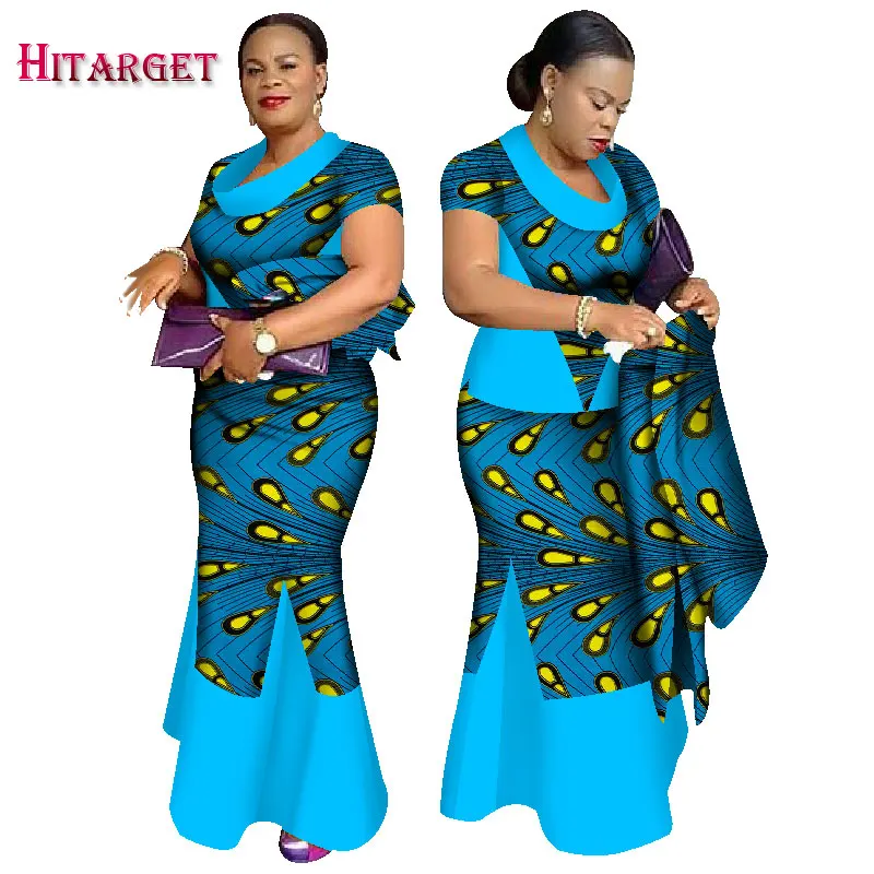 

Hitarget 2019 New African Fashion Matching skirt sets Women's Handmade African Sets Traditional Clothing Plus Size Made WY1631