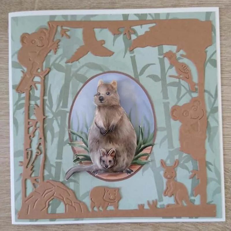 Металлические Вырубные штампы каркас коала вырезанные для скрапбукинга бумаги