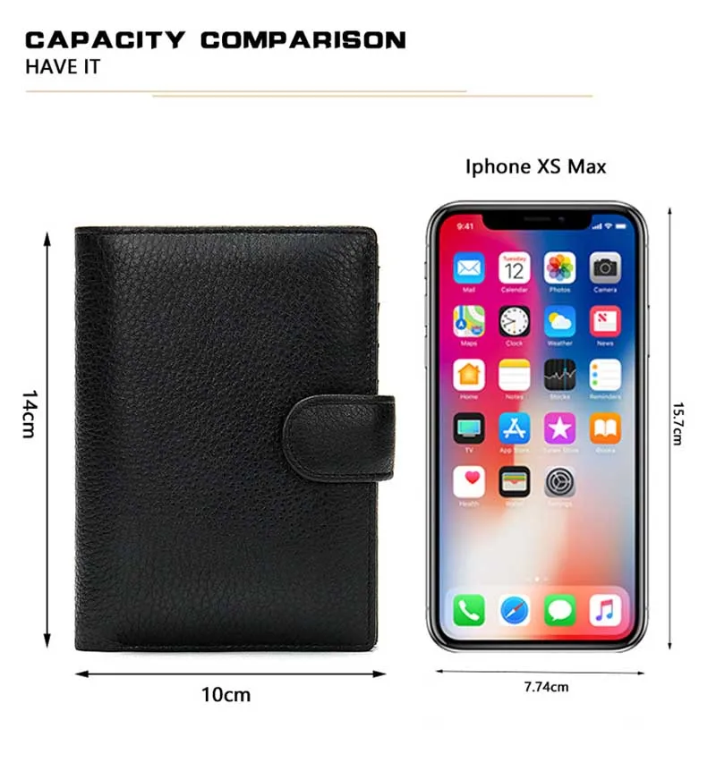 Luufan тонкий мужской кошелек из натуральной кожи короткий на молнии портмоне для