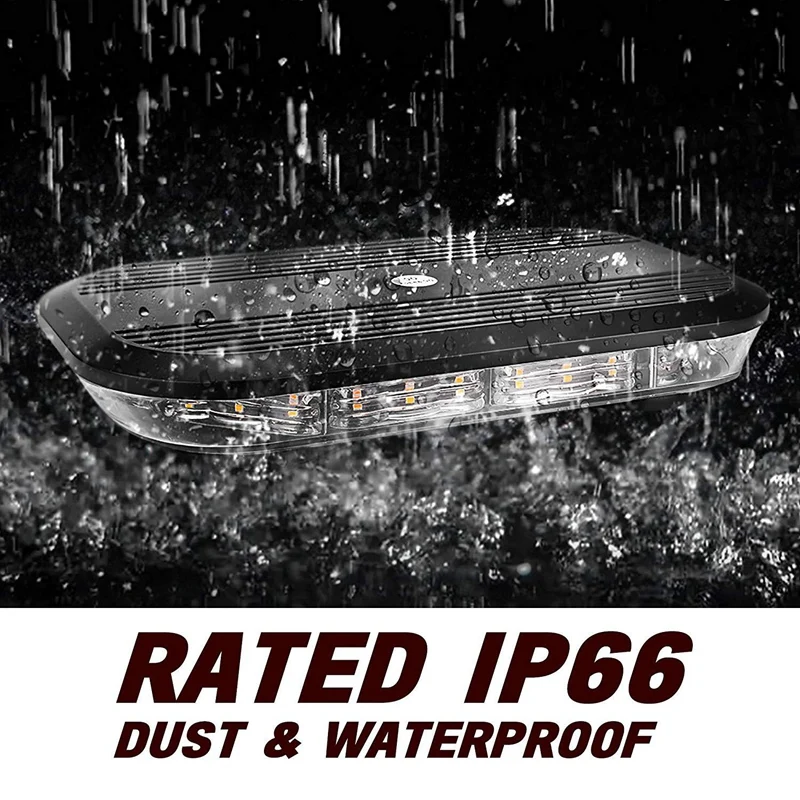 

30LED Car Strobe Light 12 Inch Short Row Roof Warning Light 12-24V High Power High Strobe Ceiling Light