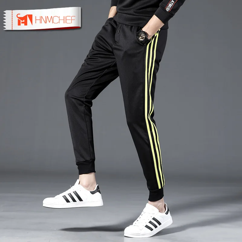 Мужские повседневные штаны HNMCHIEF микро-эластичные фирменные спортивные джоггеры
