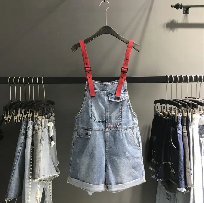 Джинсовый комбинезон с широкими штанинами для девушек свободные повседневные