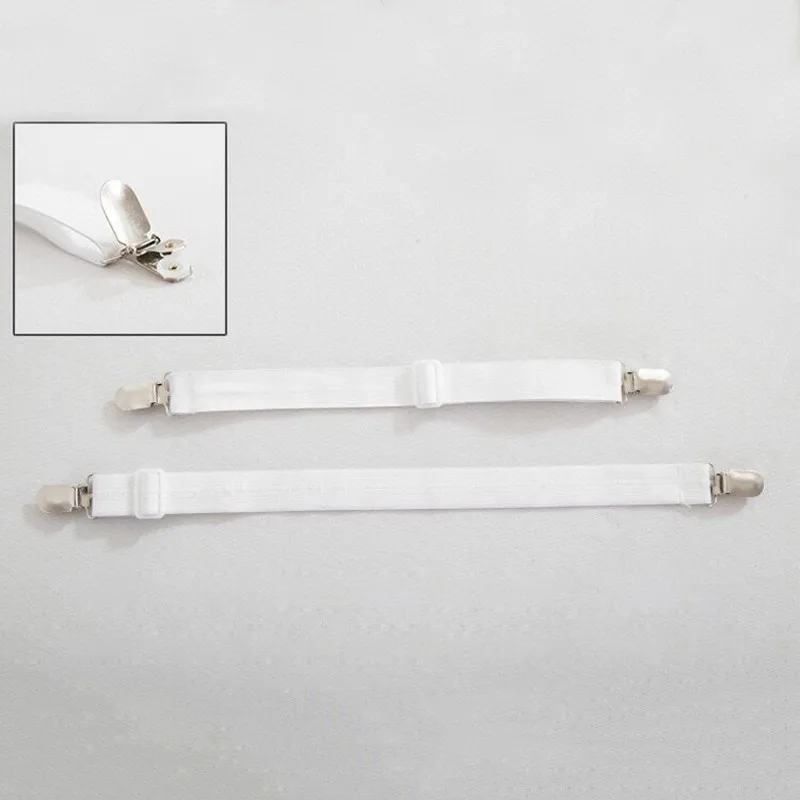 4pcs Adjustable Bed Sheet Clips Bed Sheets Grippers Mattress Blankets Elastic Non-slip Clip Holder Fasteners Straps Fixing Belt