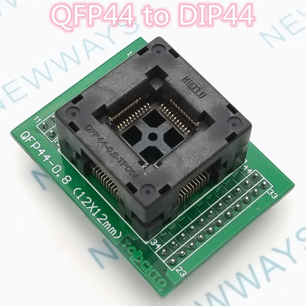 LQFP44 к DIP44 QFP44 TQFP44 тестовый блок горелки STC микроконтроллер Скачать адаптер