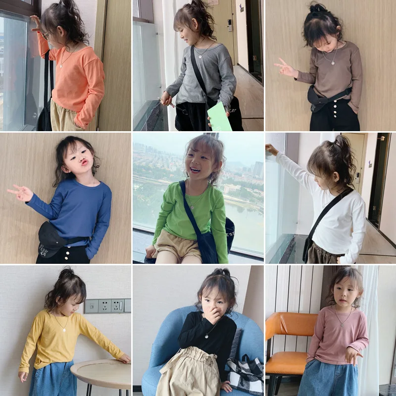 Осеннее платье 2019 новое детское нижнее белье футболка из чистого хлопка с