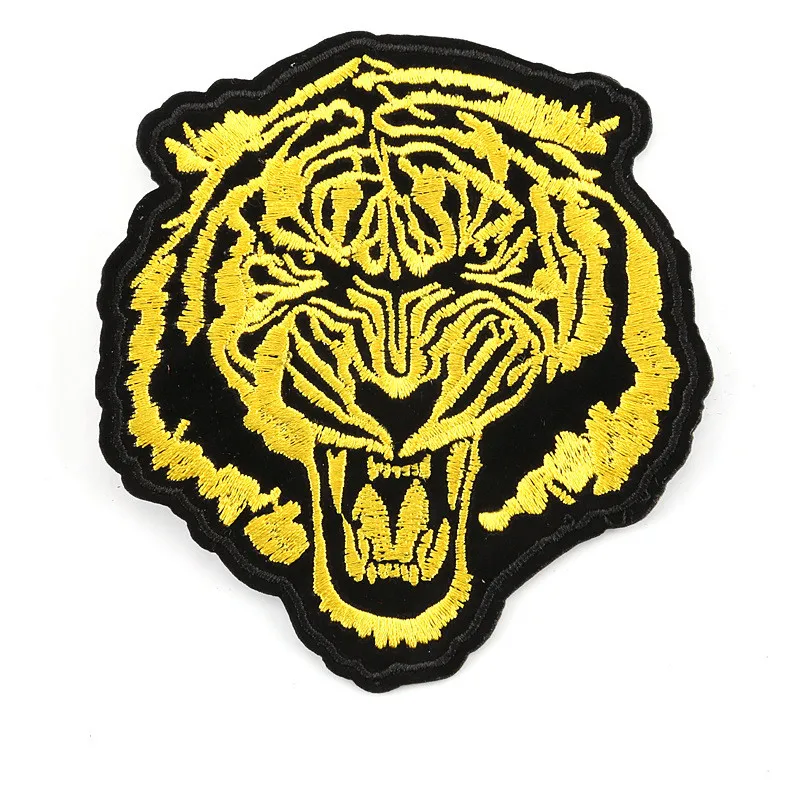Fashion beads embroidered sequins patch decals for clothing accessories tiger head lion applique iron on DIY Supplies | Дом и сад