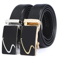 new fashion belt men automatic buckle buckle head lychee pattern belt 2022 hot selling korean version trend business pants belt