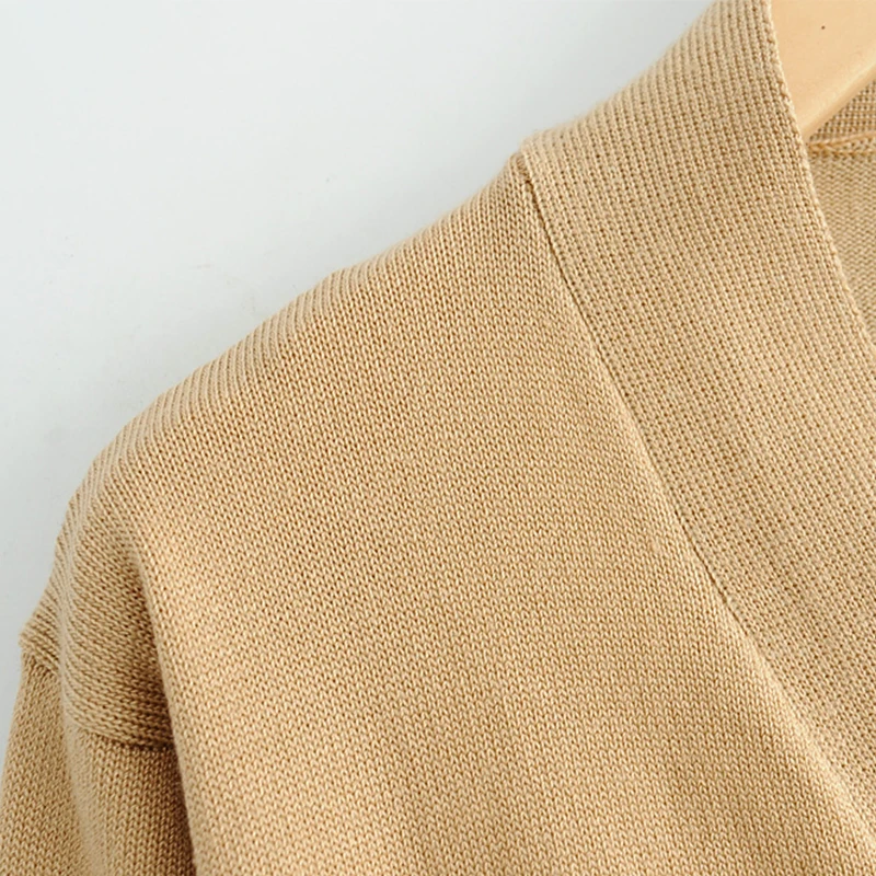 2019 Autumn Women's Knitted Cardigan Soft Female Top With V-Neck And Buttons Knitwear Shortened |