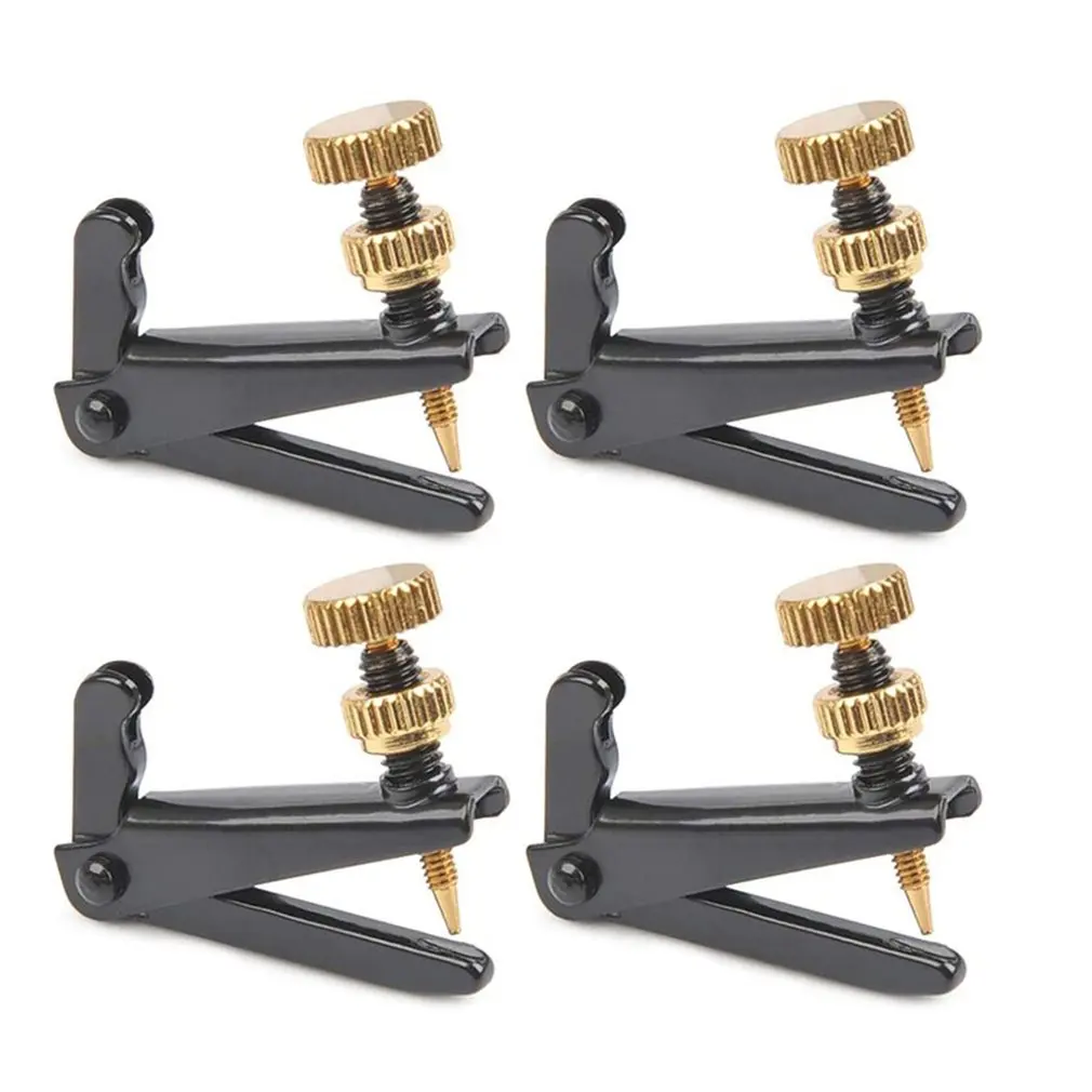 

4pcs/lot Golden Plated Violin String Tuner Fine Tuner Adjuster Parts Fit 3/4 - 4/4 Violin Parts Accessories