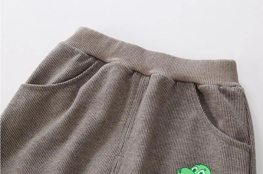 

Fashion New Striped Sweater+Cartoon Trousers Suits Casual Dinosaur Children Clothes Sets All-Match Spring Baby Boys Set