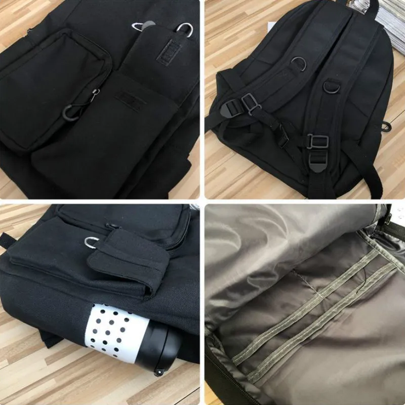 Рюкзак женский с карманами и вышивкой уличная одежда в стиле Харадзюку сафари