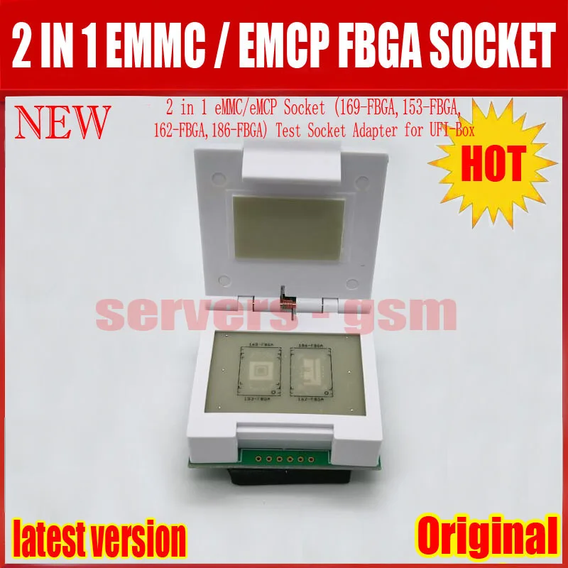 2021 новый оригинальный разъем 2 в 1 eMMC/eMCP (169 FBGA 153 162 186 FBGA) тестовый переходник для UFI