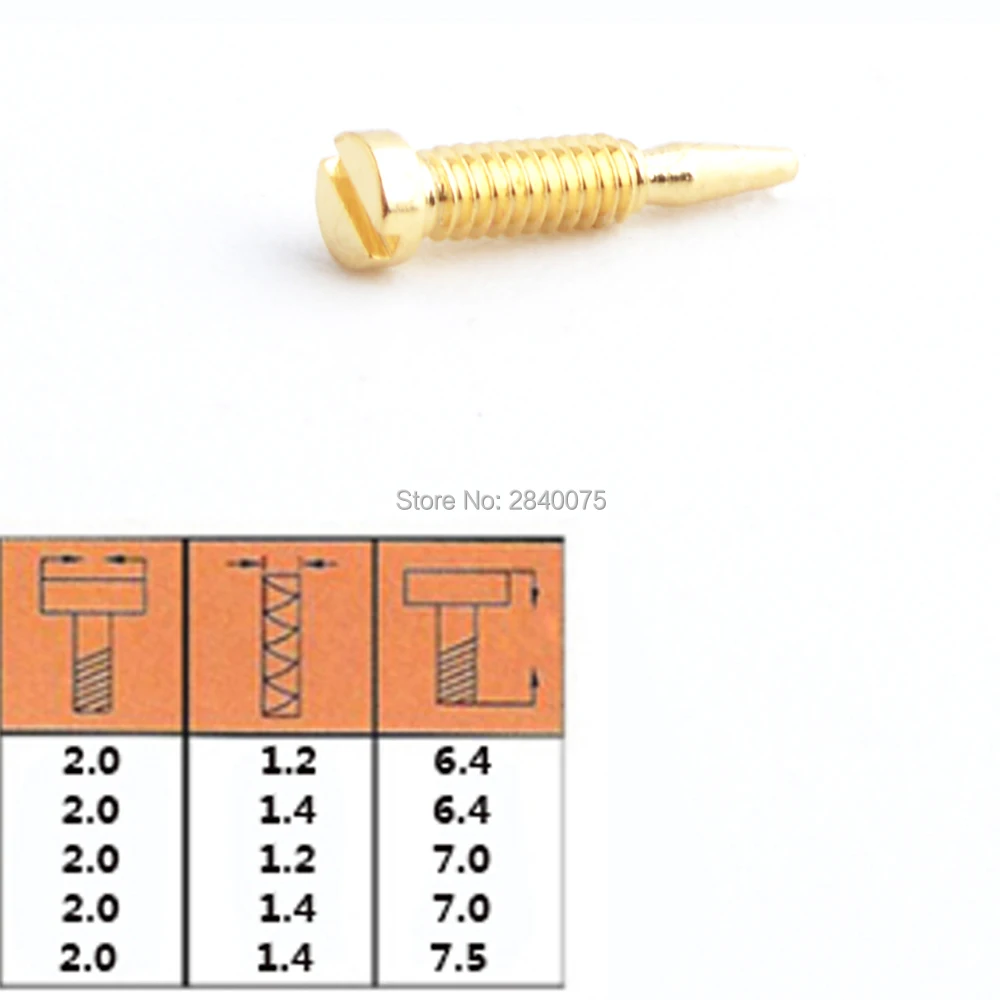 1000pcs gold Screws for eyeglass spring hinge repairing, snap off screws, gold self-aligning screws for spring hinge