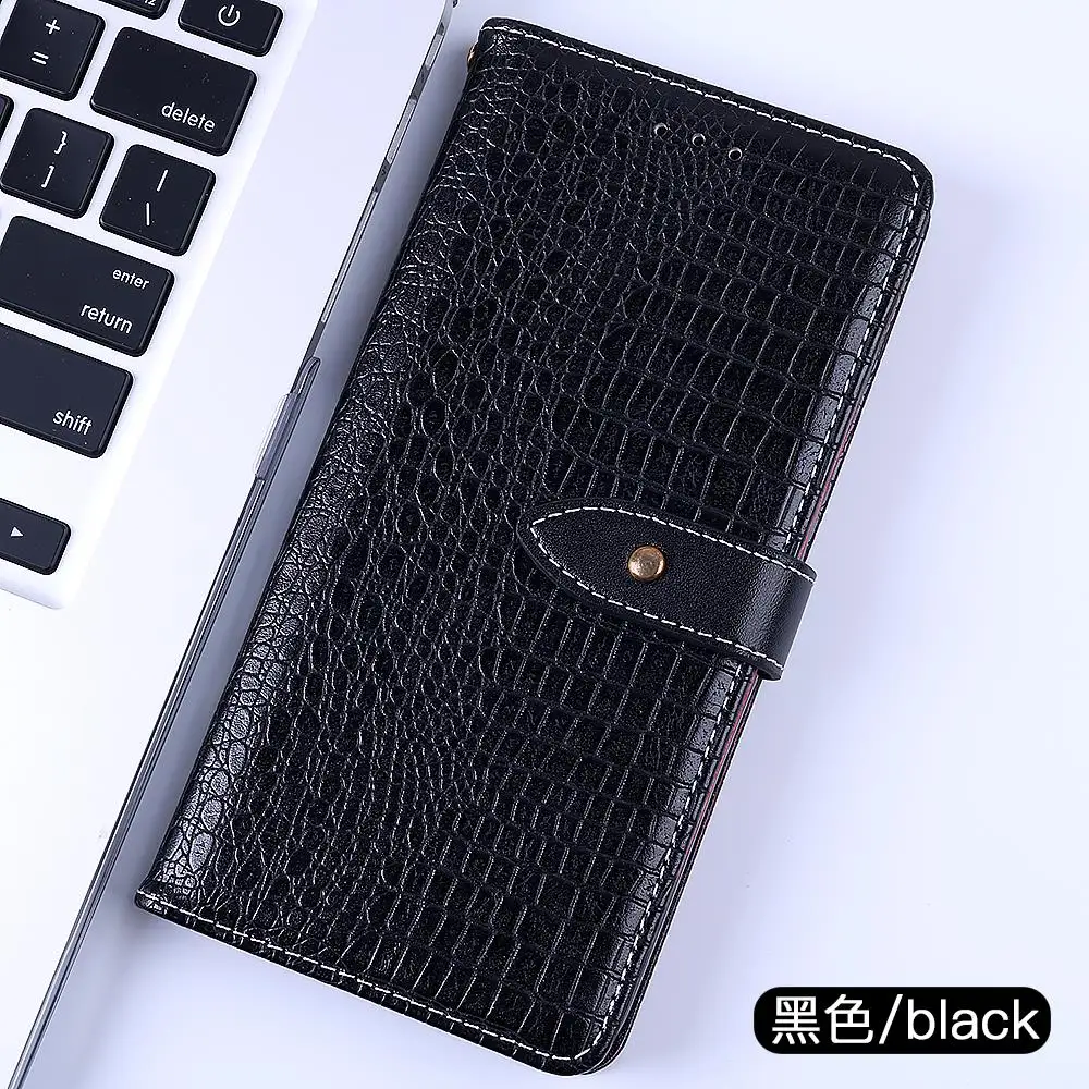 Черный Чехол-кошелек из крокодиловой кожи для Xiaomi mi 9 SE mi 9t mi 8 A2 A3 lite Play F1 Red mi 7A 6A Red mi Note 8 7 6 Pro Чехол-книжка s - Цвет: Черный