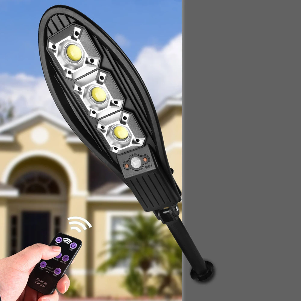 

Solar Light 1 COB LED 4 Modes Outdoor Security Lamp Floodlight Motion Sensor Garden Wall Pathway Lamp With Remote Control