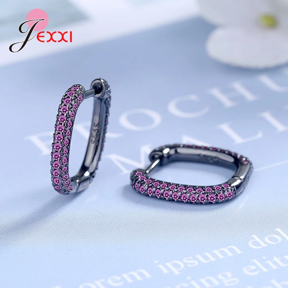 

Fast Delivery 925 Sterling Silver Exquisite U-Shaped Earring Hoops Women Girls Lovely Punk Style Simple Earring Wholesale