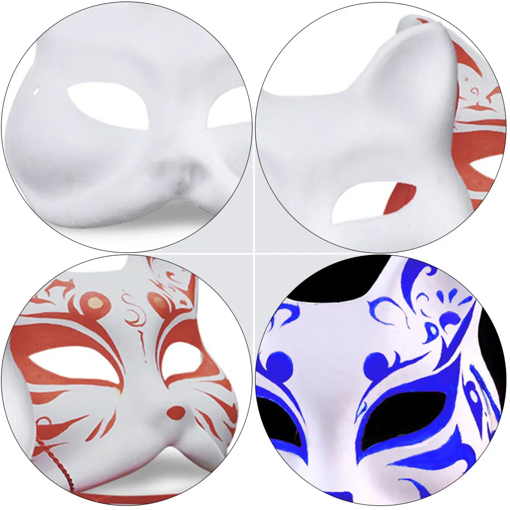 

15pcs Modern Party Mask Pulp DIY Mask Cosplay Accessories Half Face Mask