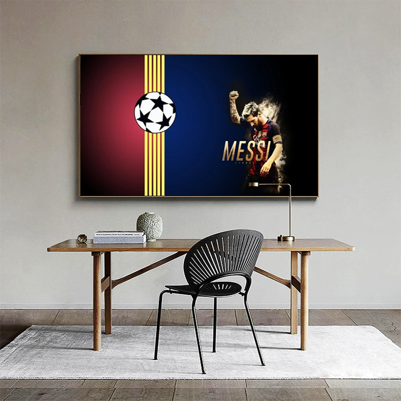 

Football Soccer Star Leo Messi Cristiano Ronaldo CR7 Posters And Prints Canvas Painting Wall Art Pictures For Living Room Decor