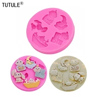 cartoon moon children abc rabbit baby diy material mold epoxy clay polymer cake chocolate biscuit food grade silicone mold