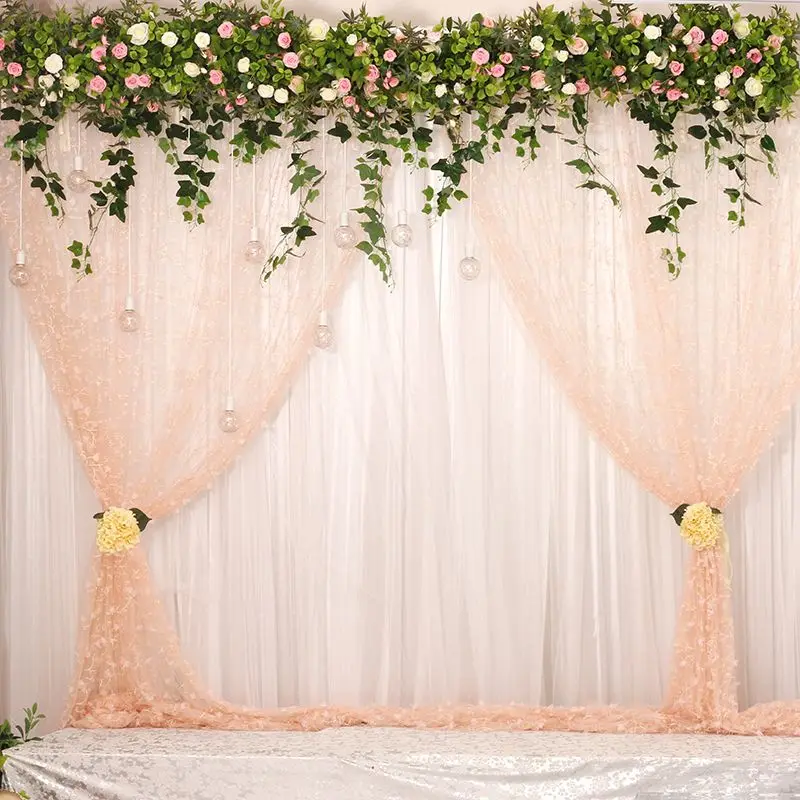 5 м/10 м Хрустальная органза тюль рулон Тюль занавески ткань свадебная церемония