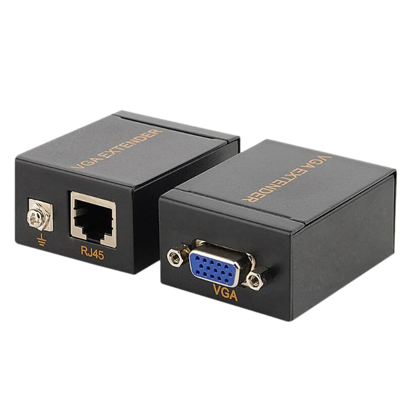60M VGA RJ45 удлинитель сигнала через LAN Ethernet передатчик приемник адаптер для передачи
