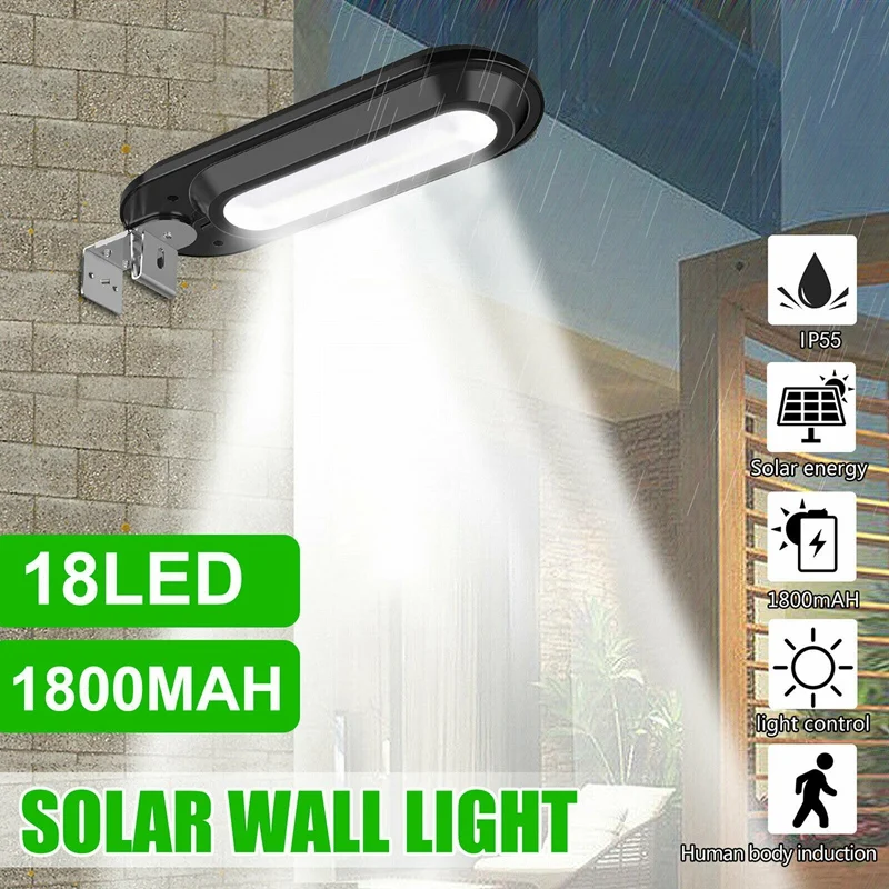 

18 LED Solar Power Dusk to Dawn Light Outdoor Yard Garden Wall Lamp Waterproof