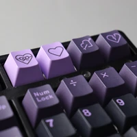 cherry profile pbt 129 keys dye sub gmk the first love keycaps for mx switch mechanical gaming keyboard dark purple serie