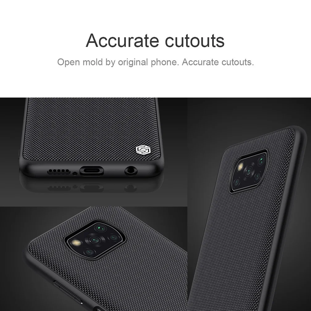 for xiaomi poco x3 pro phone case nillkin textured nylon fiber non slip design back cover for xiaomi poco x3 pro 6 67 inch case free global shipping