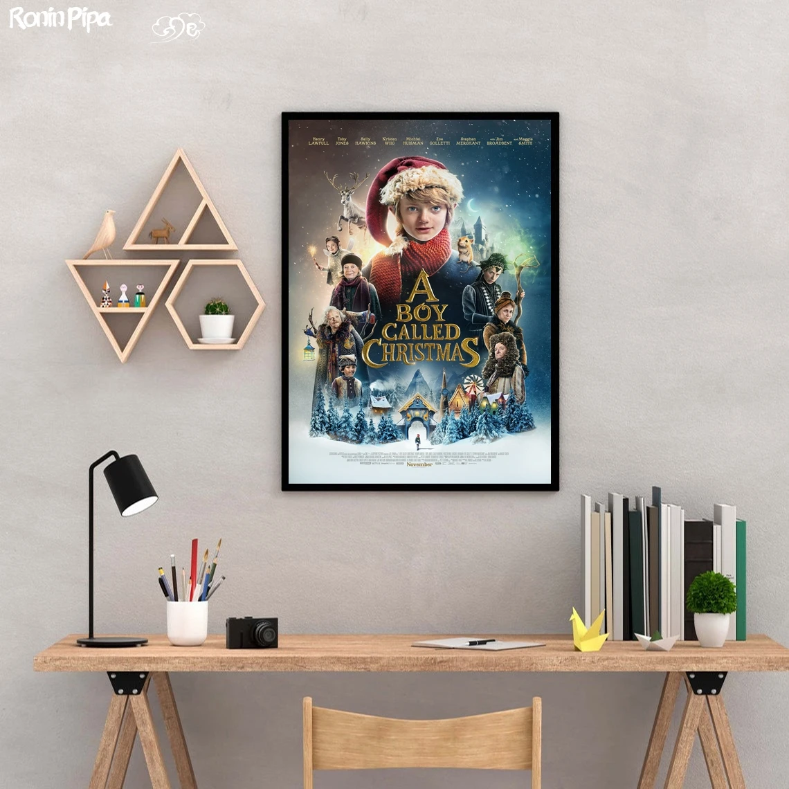 

Новогодний кинопостер с изображением мальчика, Художественная печать, Картина на холсте, настенные картины, домашний декор гостиной (без ра...