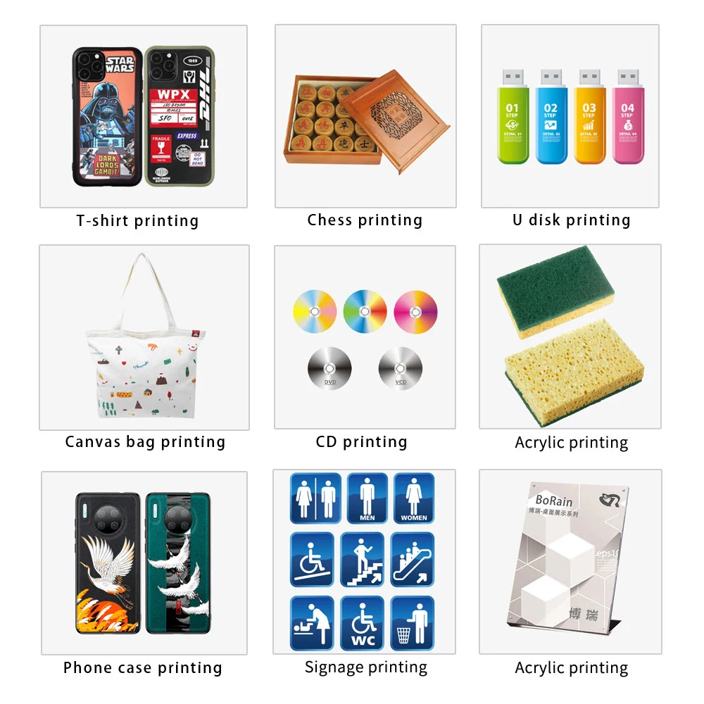 3D embossed UV printer A3 size inkjet used in mobile phone shell with flat-panel enterprise printing processing equipment