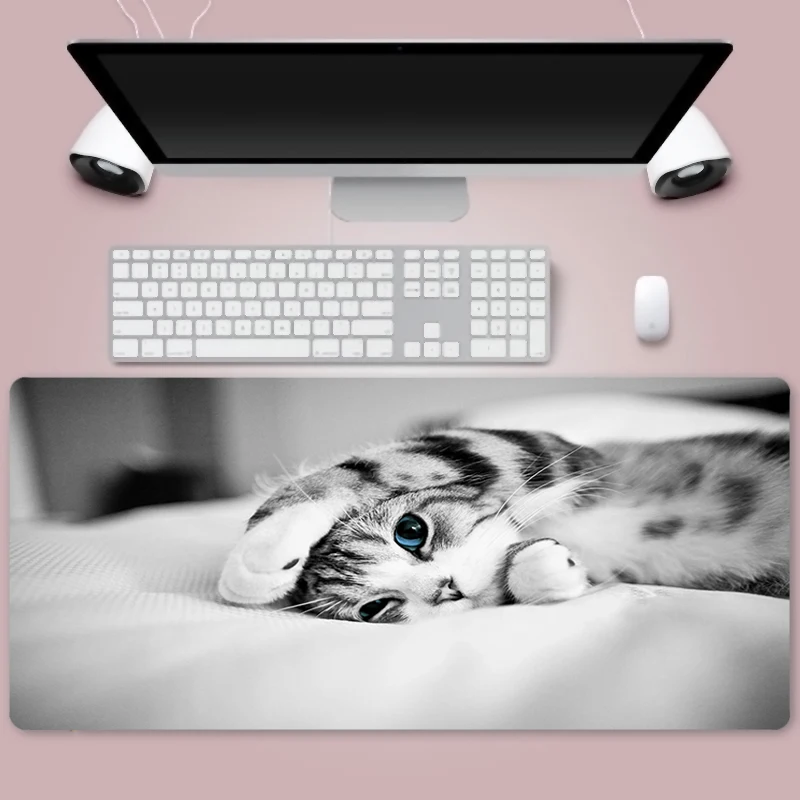 

Cool Cat Mouse Pad Large Gaming Mouse Pad HD Pattern Large Computer Mouse Pad Cartoon Pad to Mouse Keyb