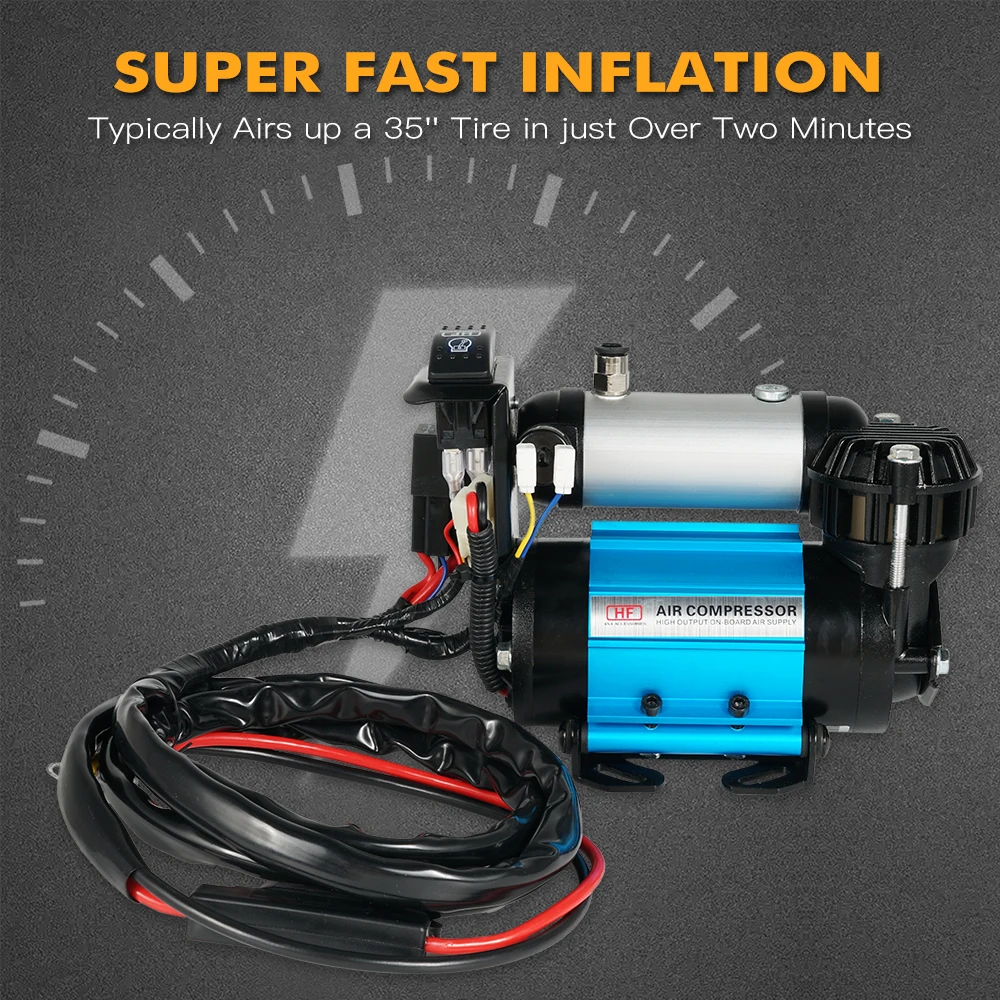 

Air Compressor Pump 12V High Output On-Board Portable Excellent Heat Protection ATV UTV For Yamaha Polaris Can-Am Honda Kawasaki