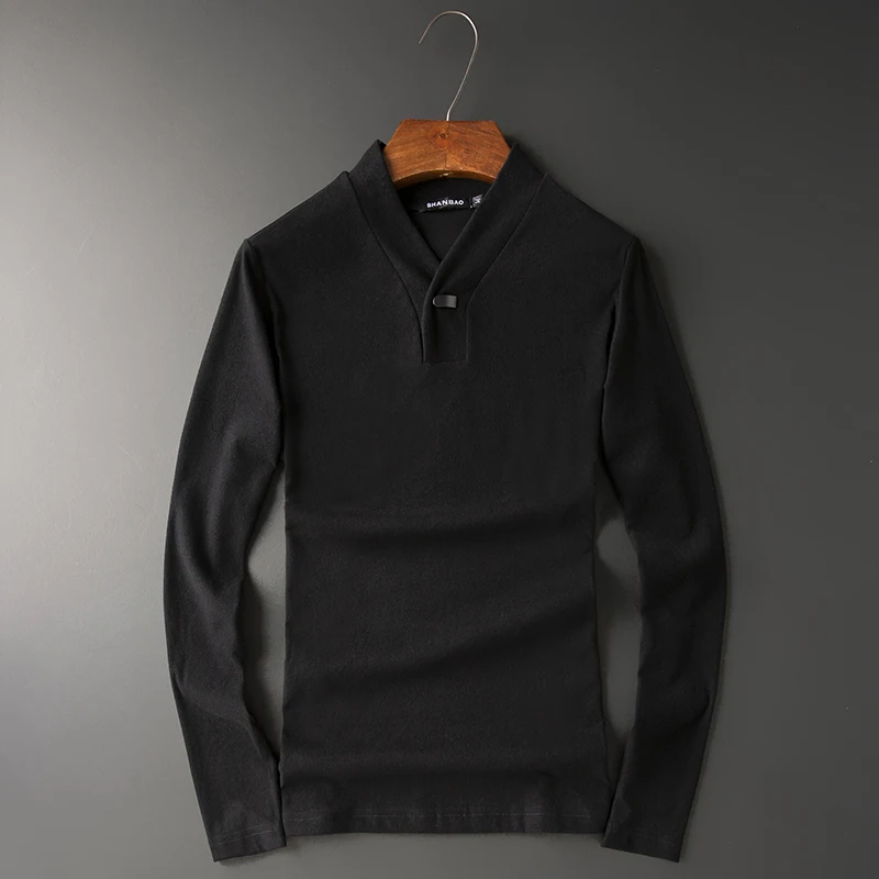 

Top Tshirt Autumn Winter Designer Items Mens T-shirt Good Material V-Neck Thick Long Sleeve Men Clothes Plus size 5XL C22