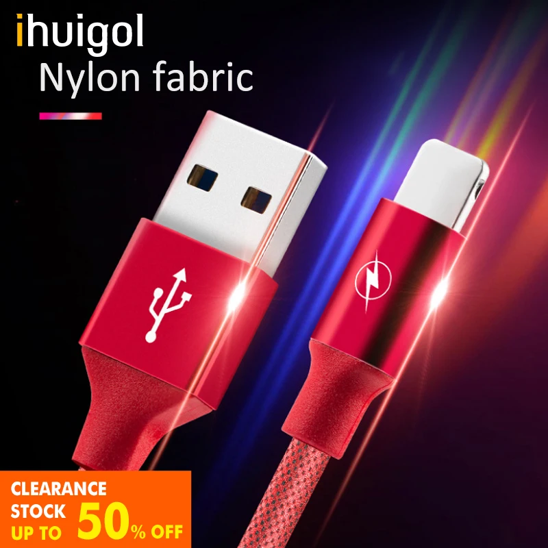 

ihuigol Nylon Lighting Charger Cable Fast Charging For iphone 11 Micro USB Type-c Charge Cables 8 Pin Tablet For Samsung Huawei